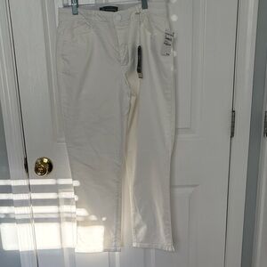 Wit & Wisdom Off-White High Rise Ankle Skimmer Pants